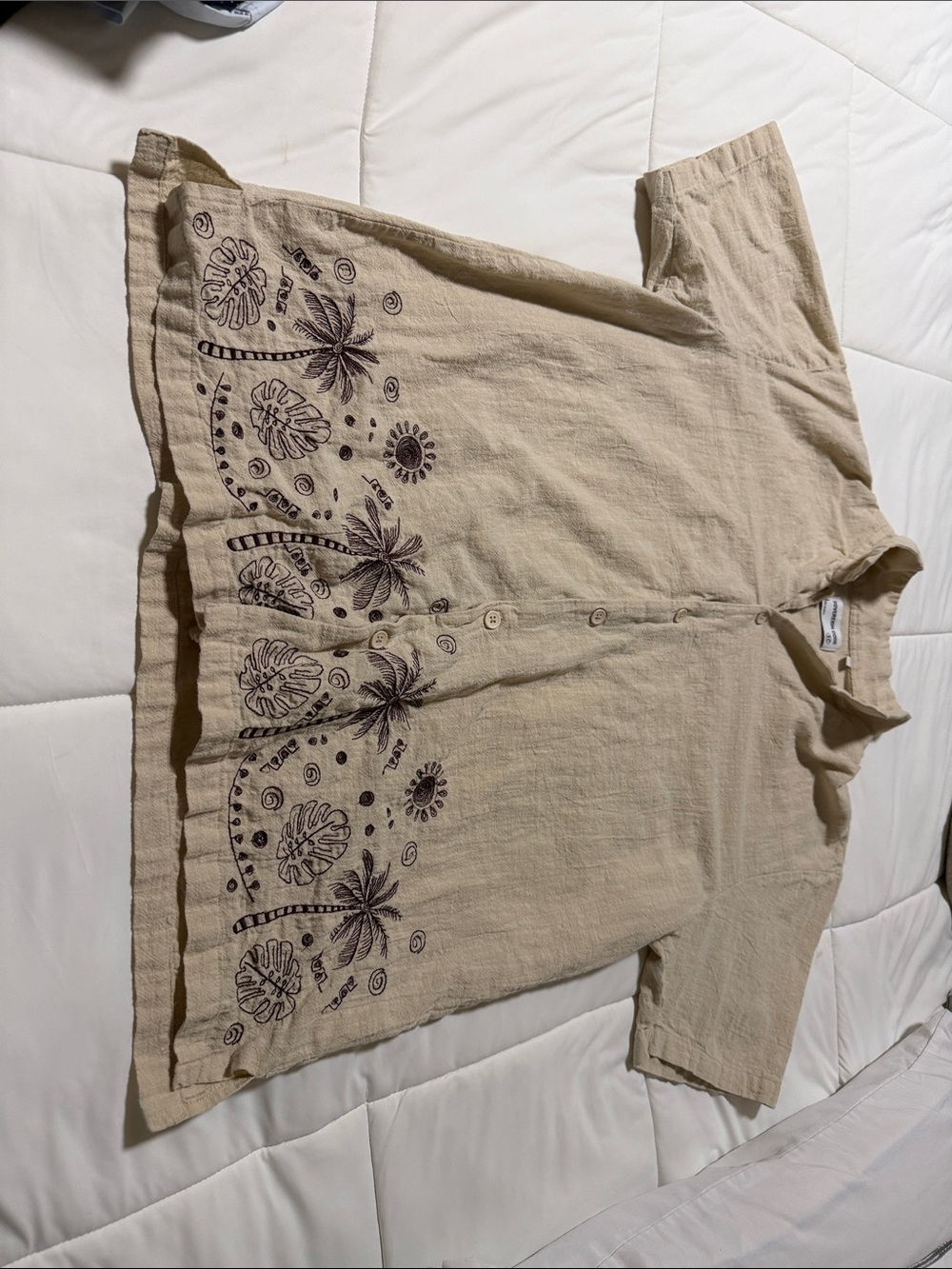 Sovereign Code Sandstone Button-Front Linen Shirt - Picture 7 of 7